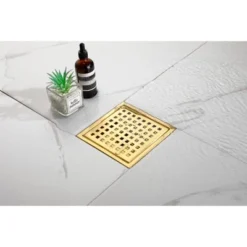 6 Inch Square Shower Floor Drain Square Shower Floor Drain With Flange,Pattern Grate Removable,Food-Grade SUS 304 Stainless Steel -Bold Design Store GUEST b3078532 f569 4247 981d c3ab8e86fdb3