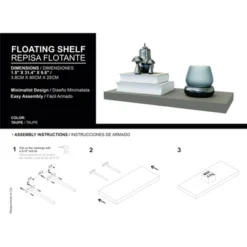 Iva Floating Shelf In Melamine X2, Taupe -Bold Design Store GUEST b312c6b6 a18a 4d08 95e5 9cc1ddb171b6