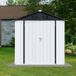 Outdoor Storage Sheds 6FTx4FT Apex Roof White+Black -Bold Design Store GUEST b5d0e7d6 1632 40f4 bf39 5071968dccf9