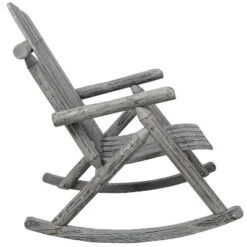 Wooden Porch Rocker Chair,Durable Wooden Porch Rocker Chair,Fir Log Rocking Chair,Patio Rockers For Outside,Garde.Light Gray Color -Bold Design Store GUEST b89a6acb 813d 44e9 908e a4eb4163b479