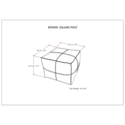 Bowen - Square Pouf - Black -Bold Design Store GUEST ba40a6bd e31b 41bf 9fd5 294d35cc1dc2