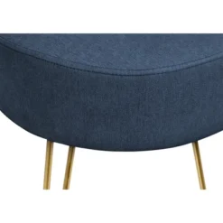 Ottoman, Pouf, Footrest, Foot Stool, 14in Round, Blue Fabric, Gold Metal Legs, Contemporary, Modern 13 Ottoman, Pouf, Footrest, Foot Stool, 14in Round, Blue Fabric, Gold Metal Legs, Contemporary, Modern -Bold Design Store GUEST ba5ae98f 2eb8 44a4 bb2d fbe0cdc6fbfa
