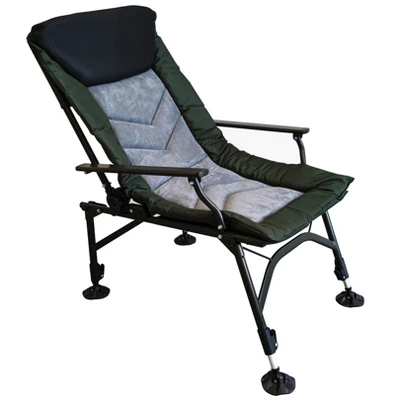 Camping Lounge Chair, Portable Folding Reclining Camping Chair With Adjustable Backrest For Indoor And Outdoor Camping Hiking Fishing,Green+black+grey 9 Camping Lounge Chair, Portable Folding Reclining Camping Chair With Adjustable Backrest For Indoor And Outdoor Camping Hiking Fishing,Green+black+grey - Image 9