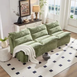 Single Chair Sofa Lounge Chair With Backrest Fully Compressed Sofa Suitable For Living Room, Bedroom, Polyester,GREEN -Bold Design Store GUEST bea24478 34d5 4024 b915 03c4f1be0423