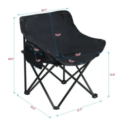 2PCS Outdoor Camping Chairs Folding/Portable, Carry Bag ,Black -Bold Design Store GUEST beaa10d9 f19b 4314 81ea 580f5f884641