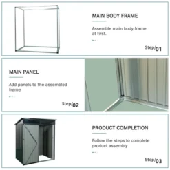 5ft X 3ft Outdoor Metal Storage Shed Transparent Plate Black -Bold Design Store GUEST bf0d2f12 fdd9 4bae 944a 3aa4fe743e10