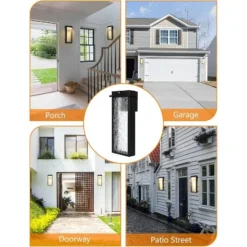 Outdoor Light Fixture Wall Light,Anti-Rust Wall Lantern Outside Wall Sconce, Integrated LED Porch Light For Garage Patio Doorway -Bold Design Store GUEST bf1941e1 6ff2 4dfd a2fa 0c6654cb1a0e