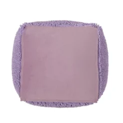 Spongy Microfiber Square Pouf, Lavender 11 Spongy Microfiber Square Pouf, Lavender -Bold Design Store GUEST c1703f76 38bc 4d86 9e03 15f70dd6a0ce