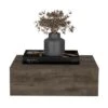 Floating Nightstand 5"H, Modern Wall-Mounted Bedside Shelf With Drawer, Dark Brown