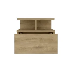 Floating Nightstand 12"H, Wall Mounted With Single Drawer And 2-Tier Shelf, Macadamia 8 Floating Nightstand 12"H, Wall Mounted With Single Drawer And 2-Tier Shelf, Macadamia -Bold Design Store GUEST c522f48c dd76 4df4 850b c9707d7234aa