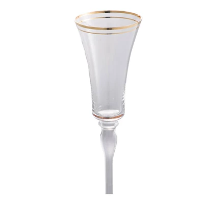 D3x9.8in Felicity Flute With Gold Rim, Set Of 4 10 D3x9.8in Felicity Flute With Gold Rim, Set Of 4 - Image 10