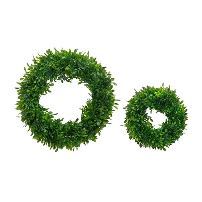 S/2 Greenery Wreath For Home Wedding Wall Window Decoration 1 S/2 Greenery Wreath For Home Wedding Wall Window Decoration