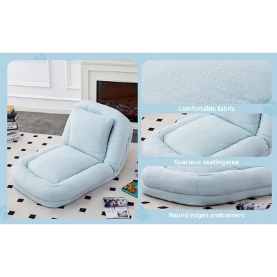 Folding Sofa Chair With 5 Adjustable Positions Plush Floor Lounge Chair For Gaming, Meditation, And Relaxation 10 Folding Sofa Chair With 5 Adjustable Positions Plush Floor Lounge Chair For Gaming, Meditation, And Relaxation - Image 10