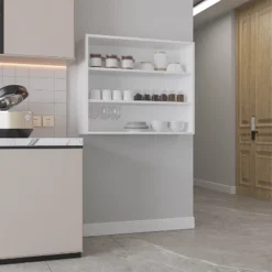 Wall Shelf 30" H, 3 Shelves, White -Bold Design Store GUEST c6b5aced aa7a 4181 9ff0 14090000ab36