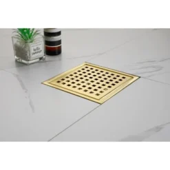 6 Inch Square Shower Floor Drain Square Shower Floor Drain With Flange,Pattern Grate Removable,Food-Grade SUS 304 Stainless Steel -Bold Design Store GUEST ca3e2eaa 999e 46ed b3a5 cdfe977c450b