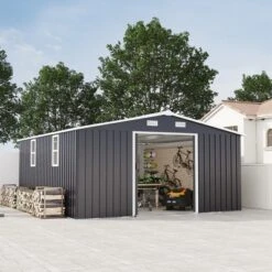 10*12ft 0.25mm Color Steel Plate, Surface Protective Film,Two Daylight Windows, Two Colors Can Be Freely Selected Storage Sheds -Bold Design Store GUEST cb0d71b6 2b8f 4afe 9183 acb335a36f22
