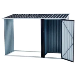 Firewood Storage Shed, Outdoor Firewood Rack, Outdoor Storage Shed With Log Holder, Firewood Shelter For Patio, Anthracite Galvanized Steel -Bold Design Store GUEST ccd38003 8456 4602 9497 dff223faa7a2
