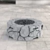 9'' H X 28'' W Fiber Reinforced Concrete Outdoor Fire Pit