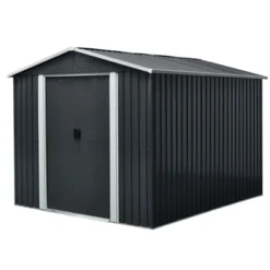 8ft X 10ft Outdoor Metal Storage Shed With Meatl Foundation,Black -Bold Design Store GUEST cf4b4607 0fb6 4b19 8f5a 3e58a570116d