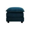 Polyester Polyester Ottomans Footrest To Combine With 2 Seater Sofa, 3 Seater Sofa And 4 Seater Sofa, Blue Polyester