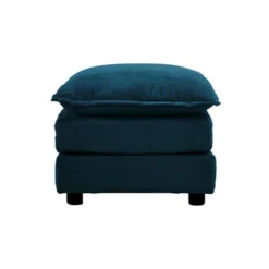 Polyester Polyester Ottomans Footrest To Combine With 2 Seater Sofa, 3 Seater Sofa And 4 Seater Sofa, Blue Polyester