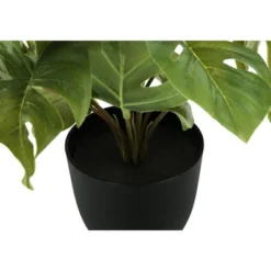 Artificial Plant, 13" Tall, Monstera Calthea, Indoor, Faux, Fake, Table, Greenery, Potted, Set Of 2, Decorative, Green Leaves, Black Pots -Bold Design Store GUEST d09f1b7b 636f 4aa9 8523 f3f01ddf24e7