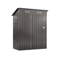 5X3 FT Outdoor Storage Shed, Tool Shed With Pitched Roof And Lockable Door Compact Metal Tool Shed For Garden, Backyard, Patio,Bike Storage, Gray -Bold Design Store GUEST d23a4378 5754 4ce8 b79c 9c746f52a6d3