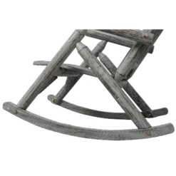 Wooden Porch Rocker Chair,Durable Wooden Porch Rocker Chair,Fir Log Rocking Chair,Patio Rockers For Outside,Garde.Light Gray Color -Bold Design Store GUEST d3a31f3c 7eb7 43a9 9d3c 0c7dc0b0248d