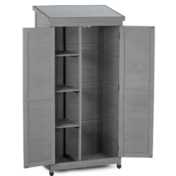 Outdoor Storage Cabinet And Metal Top,Garden Storage Shed,Outdoor 68 Inches Wood Tall Shed For Yard And Patio 22 Outdoor Storage Cabinet And Metal Top,Garden Storage Shed,Outdoor 68 Inches Wood Tall Shed For Yard And Patio -Bold Design Store GUEST d4fc9ae4 a349 4beb 8f37 eca87b40a104