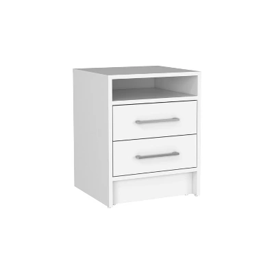 Greter 24" Two-Drawer Night Stand With Open Shelf 1 Greter 24" Two-Drawer Night Stand With Open Shelf