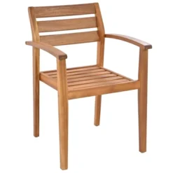 GO Outdoor Wood Dining Set For 7-8 Person, Outdoor Dining Furniture With Removable Cushions, Ergonomic Chairs And Bench, Thicker Table, Nature -Bold Design Store GUEST d5cc756a c23e 4c5b abbd 482b3c260227