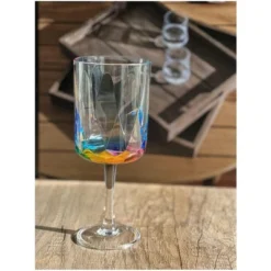 Rainbow Diamond Acrylic Glasses Drinking Set Of 4 DOF (9oz), Plastic Drinking Glasses, BPA Free Cocktail Glasses, Drinkware Set -Bold Design Store GUEST d67cabc4 a6ff 485f 80f3 c65dd77e4952