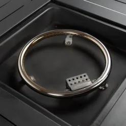 28" Propane Gas Fire Pit Table, 50000 BTU Square Steel Fire Pit With Beautiful Wicker Base For Outside Patio Deck Garden Backyard-Black -Bold Design Store GUEST d69c2164 2d3a 4396 a1b9 e9dfe227ff06