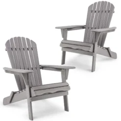 Wood Lounge Patio Chair For Garden Outdoor Wooden Folding Adirondack Chair Set Of 2 Solid Cedar Wood Lounge Patio Chair For Garden, Lawn, Backyard, -Bold Design Store GUEST d6c41fc8 3b0b 467b 95cc aa78a68b00ea