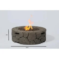 9'' H X 28'' W Fibre Reinforced Concrete Outdoor Fire Pit -Bold Design Store GUEST d75e12a1 62f1 48db b332 164969a8ce1f