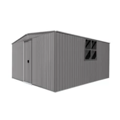New Outdoor Storage Shed Has Two Functions: Metal Shed And Firewood Shed 13 Ft¡Á11 Ft , More Suitable For Winter , Grey -Bold Design Store GUEST d85070dd 5a66 48d9 b3c9 bdf4005f2cb9