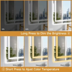 24x36 Inch Frameless LED Bathroom Mirror,Smart Mirror -Bold Design Store GUEST d9f94d2b fb9e 4737 ac31 bf6268c5431e 1