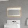 40 X 24 Inch LED Bathroom Mirror With Front And Backlight, Wall Mounted Vanity Mirror With Aluminum Frame,Anti-Fog, Memory,3 Colors, Stepless Dimmable