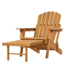 Outdoor Wooden Folding Adirondack Chair With Retractable Ottoman, Pre-Assembled BackRest & SeatBoard, Wood Patio Chair For Garden Backyard Porch Pool -Bold Design Store GUEST dc7e4922 b8e6 4fd9 a494 90b094c32021