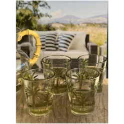 Palm Tree Design Acrylic Glasses Drinking Set Of 4 DOF (15oz), Plastic Drinking Glasses, BPA Free Cocktail Glasses, Drinkware Set -Bold Design Store GUEST dfa7c1d8 dec3 4e1c be95 9d1af6ff1152
