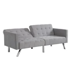 Sofa Bed Convertible Folding Light Gray Lounge Couch Loveseat Sleeper Sofa Armrests Living Room Bedroom Apartment Reading Room -Bold Design Store GUEST e026c777 558b 4ccd 81b0 0188a523b892