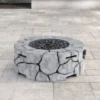 9'' H X 28'' W Fiber Reinforced Concrete Outdoor Fire Pit(Stone Gray)