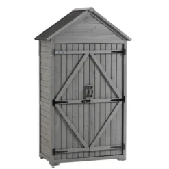 Outdoor Storage Cabinet, Garden Wood Tool Shed, Outside Wooden Shed Closet With Shelves And Latch For Yard 39.56"x 22.04"x 68.89" 17 Outdoor Storage Cabinet, Garden Wood Tool Shed, Outside Wooden Shed Closet With Shelves And Latch For Yard 39.56"x 22.04"x 68.89" -Bold Design Store GUEST e3e968a1 c9de 43cd afc0 03872b025bf8