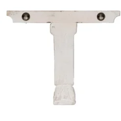 13.8x9.1x11.4" Distressed Brown And White Wooden Wall Shelf With Corbel Design 15 13.8x9.1x11.4" Distressed Brown And White Wooden Wall Shelf With Corbel Design -Bold Design Store GUEST e6f2656b 2953 437b 88fb 7be34859d2b8