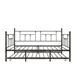 Twin Size Daybed Metal Frame With Trundle Set, Twin Day Bed Sofa, Daybed And Roll Sofa Bed For Guest Room, Bedroom, Living Room, Victorian Style -Bold Design Store GUEST e73de082 e026 4fdc 896c 91f24029163a