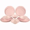 Fulya 12 Pieces Dinnerware Set Light Pink