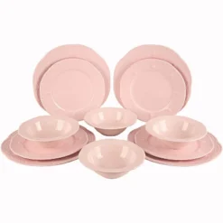 Fulya 12 Pieces Dinnerware Set Light Pink