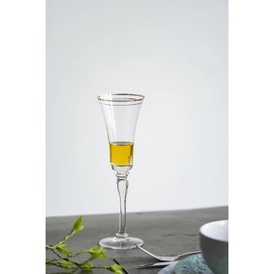 D3x9.8in Felicity Flute With Gold Rim, Set Of 4 11 D3x9.8in Felicity Flute With Gold Rim, Set Of 4 - Image 11