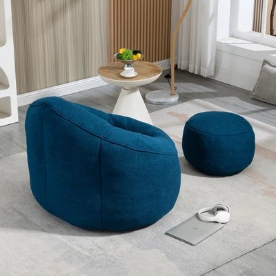 Bedding Bean Bag Sofa Chair High Pressure Polyester Bean Bag Chair Adult Material With Padded Polyester Padding Compressed Bean Bag With Footrest 2 Bedding Bean Bag Sofa Chair High Pressure Polyester Bean Bag Chair Adult Material With Padded Polyester Padding Compressed Bean Bag With Footrest - Image 2