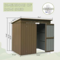 Outdoor Storage Shed 6x4 FT, Metal Tool Sheds Storage House With Lockable Double Door, Large Bike Shed Waterproof For Garden, Backyard, Lawn -Bold Design Store GUEST f3ef7b6d d165 4f6c b080 27d37fb5de29